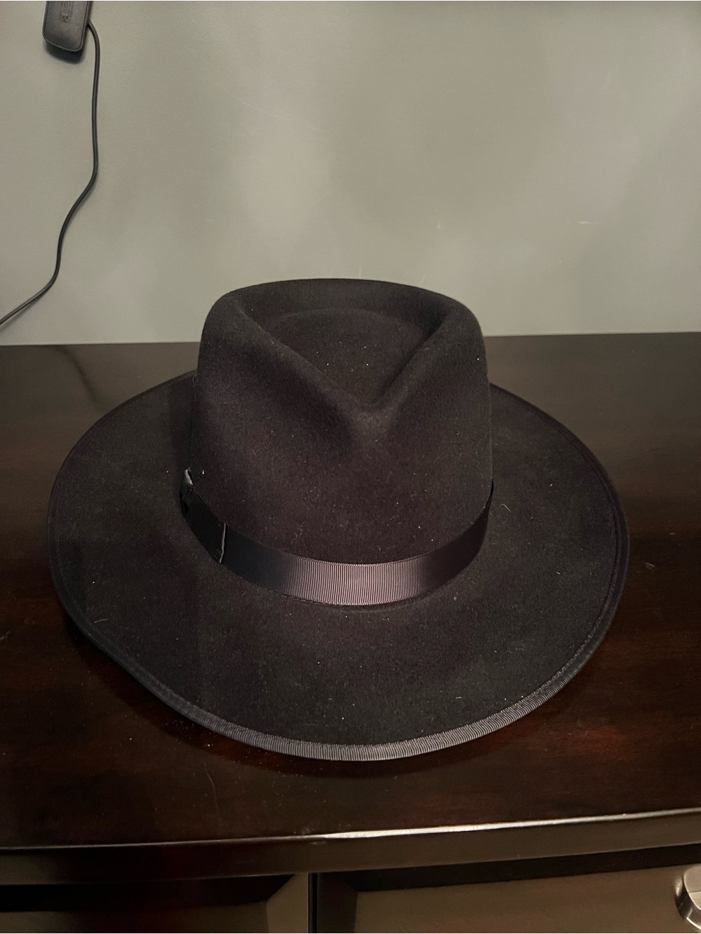 GIGI PIP Black Velvet-Lined Fedora